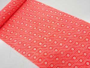 アンティーク　独鈷藤に菊模様　長襦袢地反物